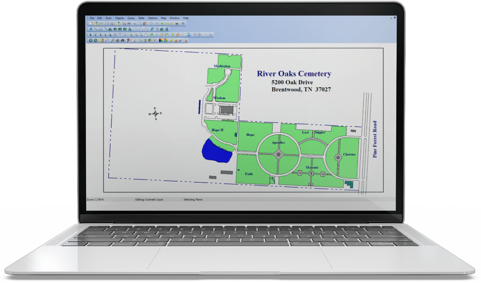 mbs imap cemetery mapping software laptop desktop