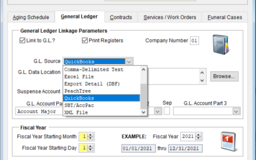 nexus cemetery software accounting